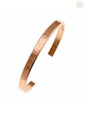 Handmade Solid Copper Cuff Bracelet, 8 Inch Circumference, 100% Uncoated